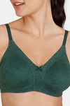 Zivame Essentials Double Layered Non Wired Full Coverage T-Shirt Bra - Botanical Garden — thumbnail 5